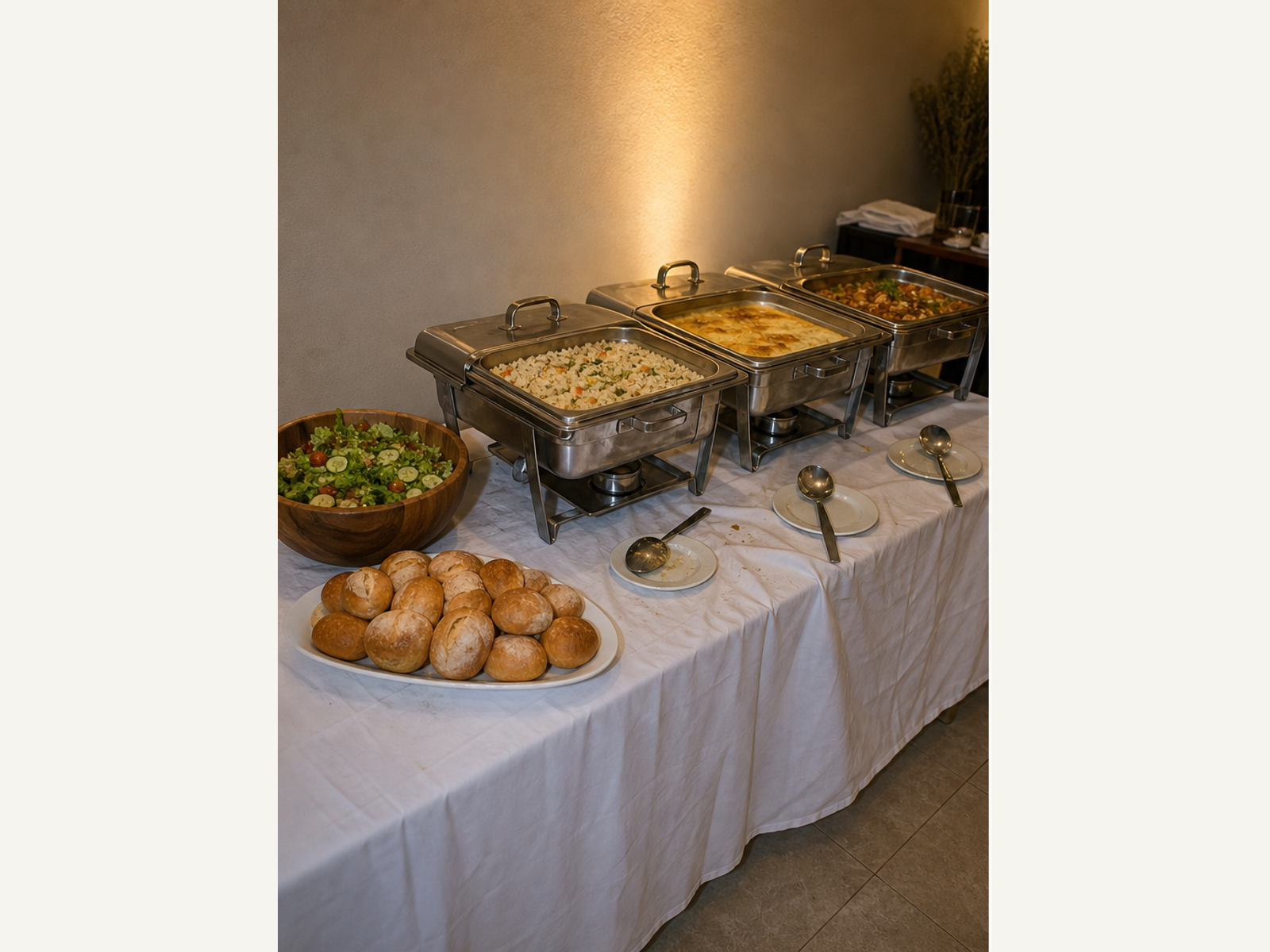 Buffet organizado: antes