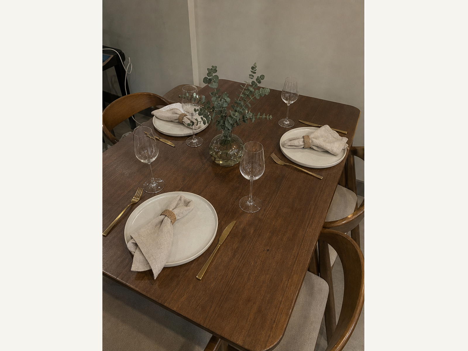 Mesa posta: antes