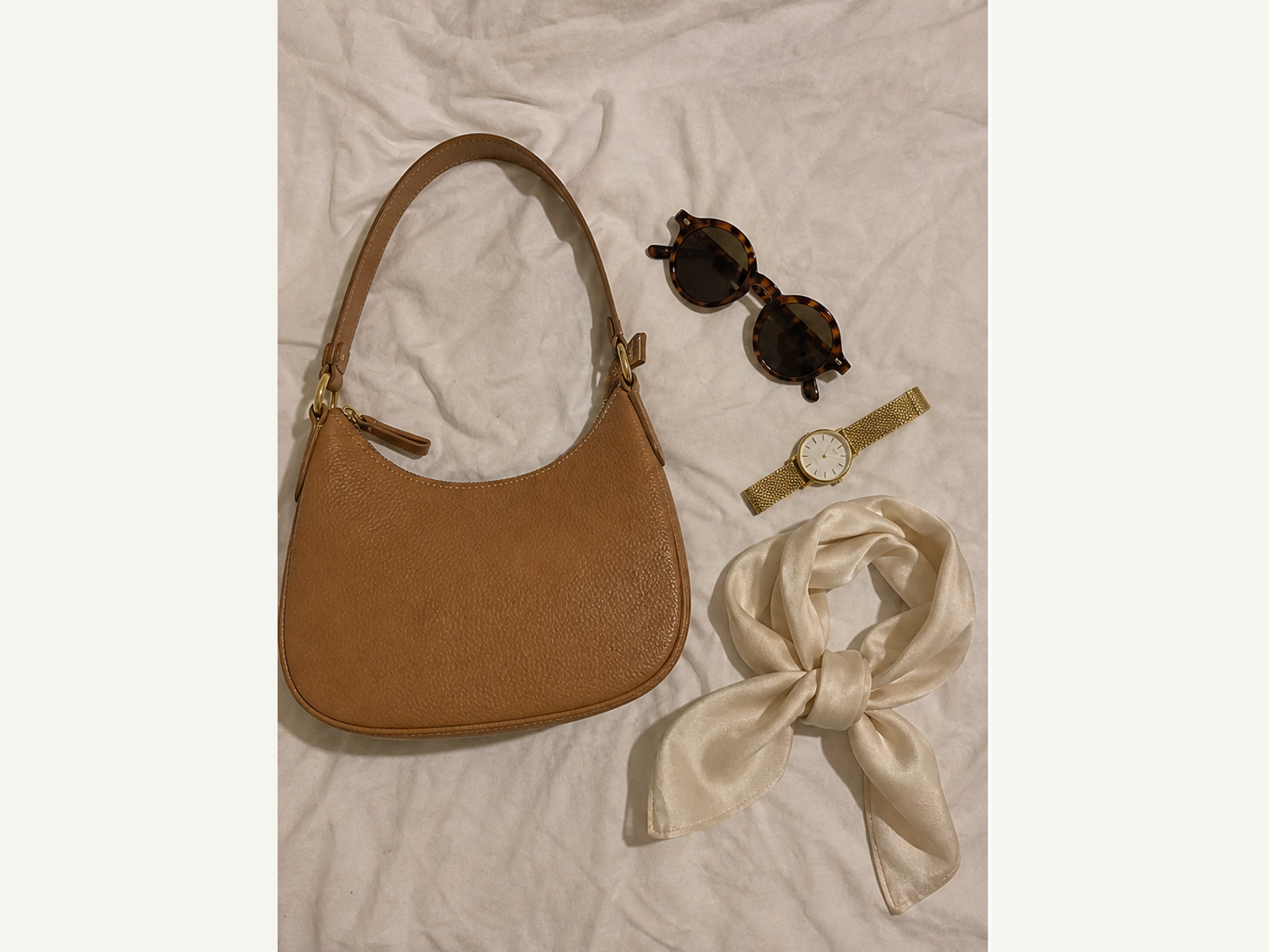 Acessórios flat lay: antes